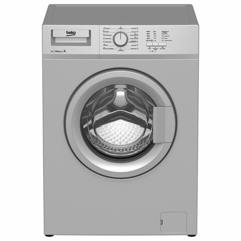 Стиральная машина BEKO WRS55P1BSS, 1000 оборотов/мин., 5 кг, фронтальная загрузка, 60х37х84 см, серебристая по низкой цене оптом 