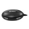 Хаб SVEN HB-401, USB 2.0, 4 порта, кабель 1,2 м, черный, SV-012830 по низкой цене оптом 