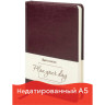 Ежедневник недатированный А5 138х213 мм BRAUBERG "Imperial" под кожу, 160 л., бордовый, 123415 по низкой цене оптом 