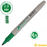 Маркер перманентный Crown "Multi Marker Slim" зеленый, пулевидный, 2мм