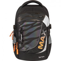 Рюкзак TIGER FAMILY молодежный, MAX, с ортопедической спинкой, "Dark Flames", 43х33х23 см, 270223