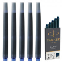 Картриджи чернильные PARKER "Cartridge Quink", КОМПЛЕКТ 5 шт., темно-синие, 1950385