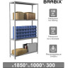 Стеллаж металлический BRABIX "MS Plus-185/30-4", 1850х1000х300 мм, 4 полки, регулируемые опоры, 291104, S241BR153402 по низкой цене оптом 