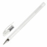 Ручка гелевая BRAUBERG "White Pastel", БЕЛАЯ, корпус прозрачный, узел 1 мм, линия письма 0,5 мм, 143417 по низкой цене оптом 