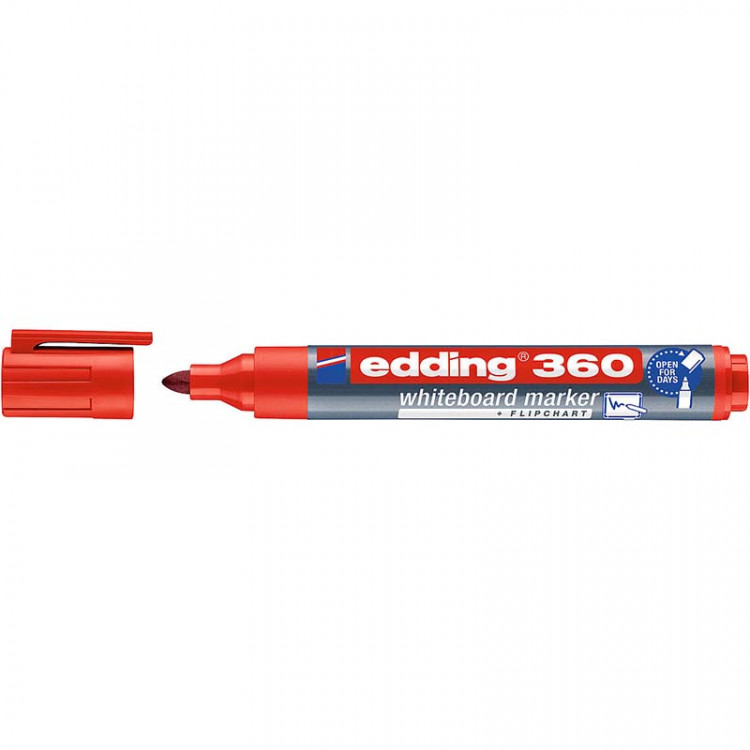 Маркер для белых досок edding 360, круглый наконечник, 1.5-3 мм Красный по низкой цене оптом 