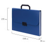 Портфель пластиковый STAFF А4 (330х235х36 мм), 13 отделений, индексные ярлыки, синий, 229244
