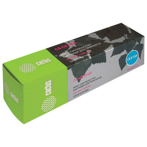 Картридж лазерный CACTUS (CS-CE313A) для HP ColorLaserJet CP1025/CP1025NW, пурпурный, ресурс 1000 страниц по низкой цене оптом 