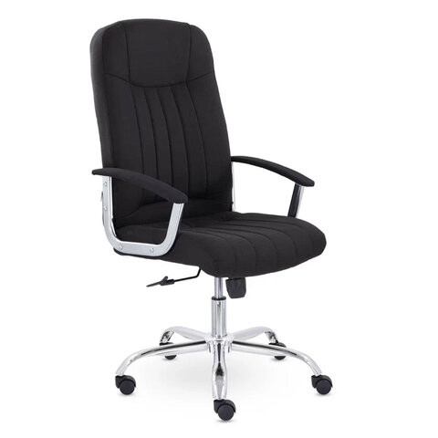 Кресло офисное "Бостон", CH-277, хром, ткань, черный (М-16) по низкой цене оптом 