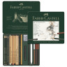 Набор художественный FABER-CASTELL "Pitt Monochrome", 21 предмет, металлическая коробка, 112976 по низкой цене оптом 