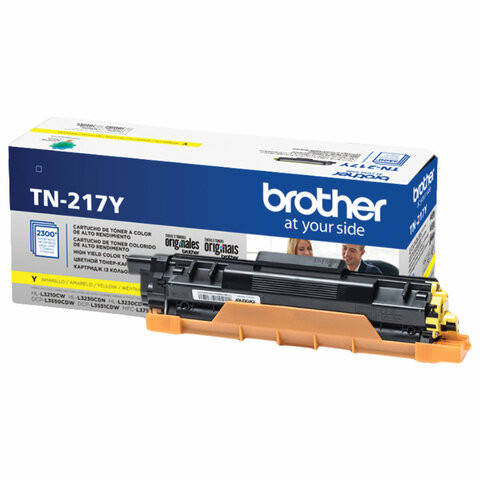 Картридж лазерный BROTHER (TN217Y) HLL3230CDW/DCPL3550CDW/MFCL3770CDW, желтый, оригинальный, ресурс 2300 страниц по низкой цене оптом 