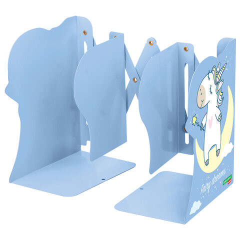 Подставка-держатель для книг и учебников фигурная BRAUBERG KIDS "Unicorn" раздвижная, металлическая, 238069 по низкой цене оптом Краснодар, Москва, Уфа, Казань, Барнаул, Владивосток, Хабаровск, Сахалин, Красноярск, Екатеренбург, 