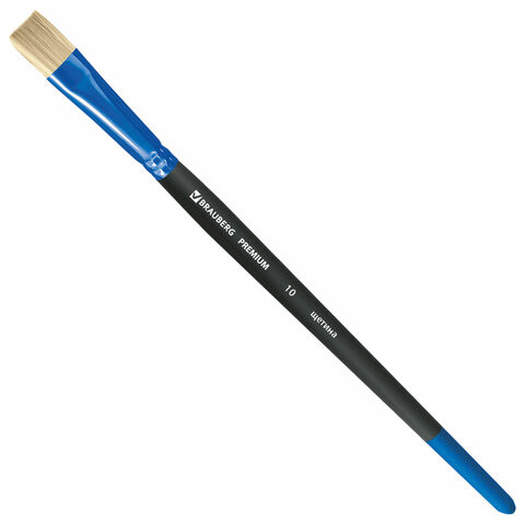 Кисть щетина, плоская №10, BRAUBERG PREMIUM, х200997 по низкой цене оптом 
