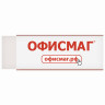Ластик большой ОФИСМАГ, 60х20х11 мм, белый, прямоугольный, картонный держатель, 222469 по низкой цене оптом 