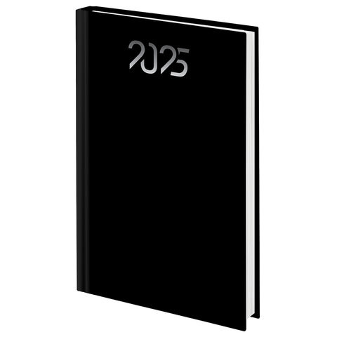 Ежедневник датированный 2025 145х215мм, А5, STAFF, ламинир обложка, Black, 116026 по низкой цене оптом 