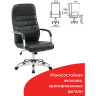 Кресло офисное BRABIX "Stark EX-547", экокожа, хром, черное, 531948 по низкой цене оптом 