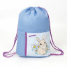 Мешок для обуви ЮНЛАНДИЯ, на шнурке, карман на молнии, 33х42 см, "Cute Rabbit", 270406 по низкой цене оптом 