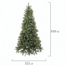 Ель новогодняя искусственная "Christmas Beauty" 210 см, литой ПЭТ+ПВХ, зеленая, ЗОЛОТАЯ СКАЗКА, 591314 по низкой цене оптом 