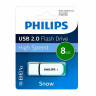 Флеш-диск 8GB PHILIPS SNOW, разъем USB 2.0, зеленый, FM08FD70B/97 по низкой цене оптом Краснодар, Москва, Уфа, Казань, Барнаул, Владивосток, Хабаровск, Сахалин, Красноярск, Екатеренбург, 