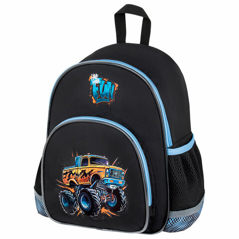 Рюкзак BRAUBERG KIDS PLAY детский, 1 отделение, 3 кармана, Funny wheels, 29х23х12 см, 273149 по низкой цене оптом 