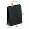 Крафт пакет бумажный Black 26х15х35см с кручеными ручками, плотность 80 гр/м2, моноцв, 112429 по низкой цене оптом Краснодар, Москва, Уфа, Казань, Барнаул, Владивосток, Хабаровск, Сахалин, Красноярск, Екатеренбург, 