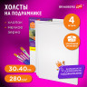 Холсты на подрамнике в коробе НАБОР 4шт (30х40см), 280г/м2, грунт, 100% хлопок, BRAUB по низкой цене оптом 