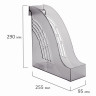 Лоток вертикальный для бумаг BRAUBERG "Office", 255х95х290 мм, тонированный серый, 237230 по низкой цене оптом 