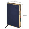 Ежедневник датированный 2026 А5 148х218мм GALANT Infinity Gold, под кожу, темно-синий, 117503 по низкой цене оптом 