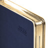 Ежедневник датированный 2026 А5 148х218мм GALANT Infinity Gold, под кожу, темно-синий, 117503 по низкой цене оптом 