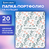Папка-портфолио универсальная, 4 кольца, 20 файлов 10 вкладышей, 7БЦ матовая, BRAUBERG, Дизайн 4, 117556 по низкой цене оптом 