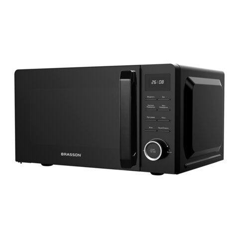 Микроволновая печь BRASSON MW2070D-8BL, 20л, 700 Вт, таймер, 8 АВТО ПРОГРАММ, дисплей, защита от детей, черная, 454979 по низкой цене оптом 