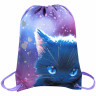 Мешок для обуви BRAUBERG PREMIUM, карман, подкладка, светоотражайка, 43х33 см, Anime cat, 272421 по низкой цене оптом 
