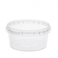 Банка с крышкой 500мл пластиковая под пресервы с контрольным замком, диаметр 122мм ВЗЛП, ШК5865, 1215КП