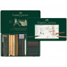 Набор художественный FABER-CASTELL "Pitt Monochrome", 33 предмета, металлическая коробка, 112977 по низкой цене оптом 