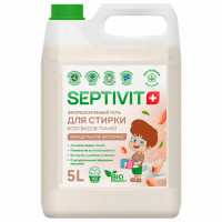 Гель для стирки всех типов ткани гипоаллергенный 5л SEPTIVIT "Миндальное молочко", ш/