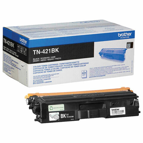 Картридж лазерный BROTHER (TN421BK) HLL8260CDW/DCPL8410CDW/MFCL8690CDW, черный, оригинальный, ресурс 3000 страниц по низкой цене оптом 