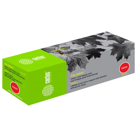 Картридж лазерный CACTUS (CS-C054Y) для Canon LBP 621/623, MF 641/643/645, желтый, ресурс 1200 страниц по низкой цене оптом 