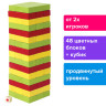 Игра настольная "ЦВЕТНАЯ БАШНЯ", 48 окрашенных деревянных блоков + кубик, ЗОЛОТАЯ СКАЗКА, 662295 по низкой цене оптом Краснодар, Москва, Уфа, Казань, Барнаул, Владивосток, Хабаровск, Сахалин, Красноярск, Екатеренбург, 