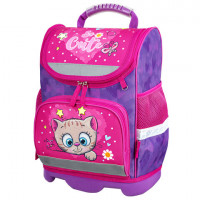 Ранец ЮНЛАНДИЯ WISE, 1 отделение, 3 кармана, устойчивое дно, "Pretty kitty", 37x29х15 см, 271395