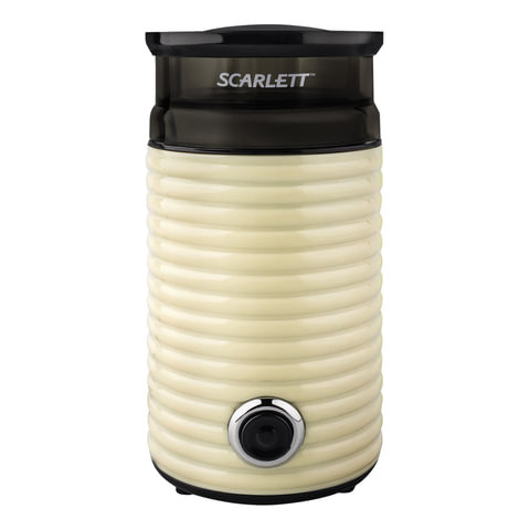 Кофемолка SCARLETT SC-CG44502, 160 Вт, объем 60 г, пластик, ножи из нержавеющей стали, бежевая/черная, SC - CG44502 по низкой цене оптом 