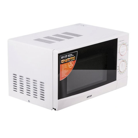Микроволновая печь MYSTERY MMW-2012, объем 20 л, мощность 800 Вт, механическое управление, таймер, белая по низкой цене оптом 