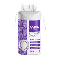 Ватные диски 50 шт., AMRA, двусторонние, ш/к 82442, 1053