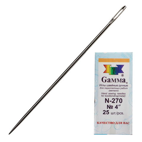 Иглы для прошивки документов (игла цыганская), комплект 25 шт., размер 10 см, бумажная упаковка, N-270 по низкой цене оптом 