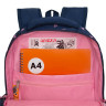 Рюкзак GRIZZLY школьный, анатом. спинка, 2 отделения, д/дев., PINK BOWS, 39х30х20 см, RG-568-2/3 по низкой цене оптом 