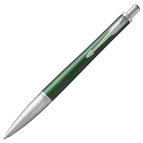 Ручка шариковая PARKER "Urban Premium Green CT", корпус зеленый, хромированные детали, синяя, 1931619 по низкой цене оптом 