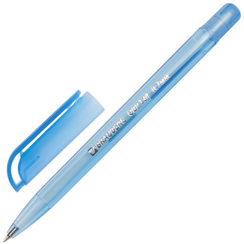 Ручка шариковая масляная BRAUBERG "Olive Pen Tone", СИНЯЯ, корпус тонированный, пишущий узел 0,7 мм, линия 0,35 мм, 142710 по низкой цене оптом Краснодар, Москва, Уфа, Казань, Барнаул, Владивосток, Хабаровск, Сахалин, Красноярск, Екатеренбург, 