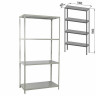 Стеллаж металлический BRABIX "MS Plus-185/50-4", 1850х1000х500 мм, 4 полки, регулируемые опоры, 291106, S241BR155402 по низкой цене оптом 
