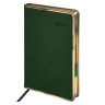 Ежедневник датированный 2026 А5 148х218мм GALANT Infinity Gold, под кожу, темно-зеленый, 117504 по низкой цене оптом 