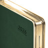 Ежедневник датированный 2026 А5 148х218мм GALANT Infinity Gold, под кожу, темно-зеленый, 117504 по низкой цене оптом 
