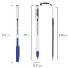 Ручка шариковая масляная BRAUBERG Stick Medium, СИНЯЯ, узел 1 мм, линия письма 0,5 мм, 143419 по низкой цене оптом 