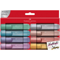 Набор текстовыделителей Faber-Castell "TL 46 Metallic" 08цв., 1-5мм, картон